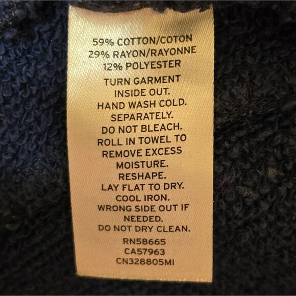 Caslon Blue Heathered Sweatshirt Shawl Collar Blazer Jacket‎ Size Small - Picture 5 of 6